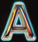 Neon type letter A