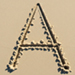 Sand type letter A
