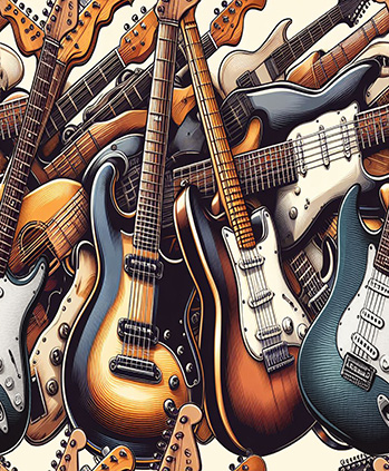 GUITAR ALLOVER PATTERN