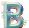 Letter B in Bubbles type design