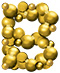 Gold Christmas letter B