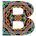 Kaleidoscope type letter B