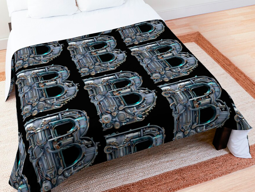 Mechanix type letter bed comforter