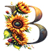 Sunflower type letter B