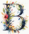 Watercolor type letter B