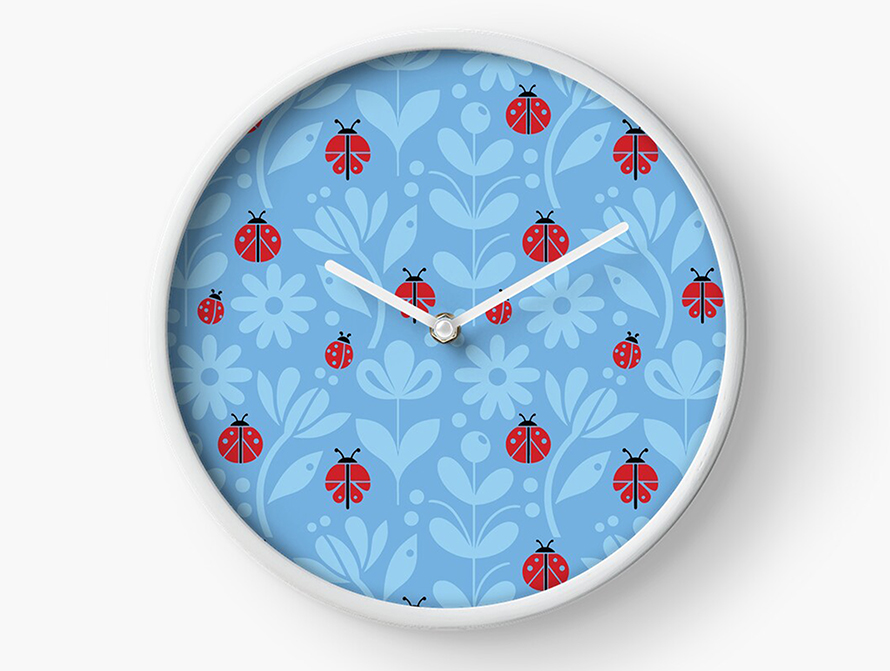 Ladybug Wall Clock