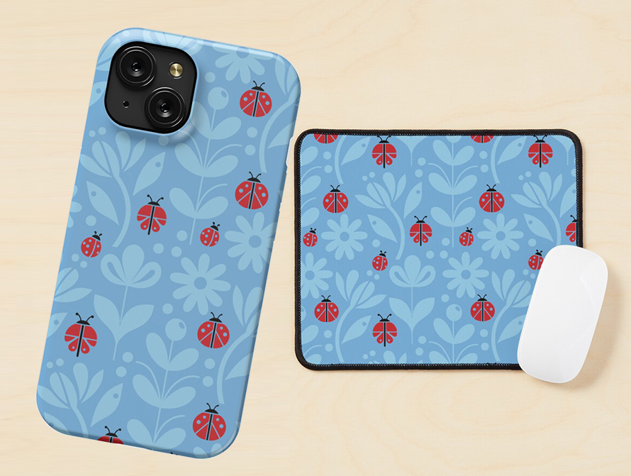 Ladybug Blue Tech Coversr