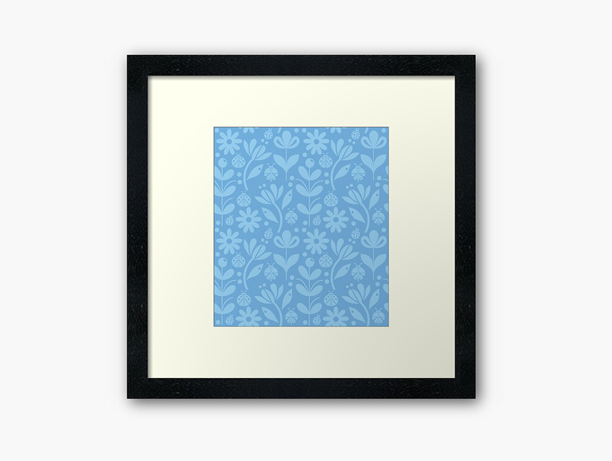 Ladybug Blue Wall Art