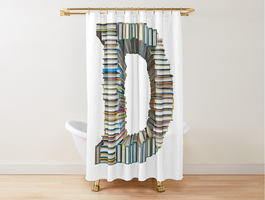 Books SHower Curtain