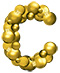 Gold Christmas letter C