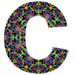 Kaleidoscope type letter C