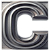 Metal type letter C