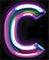 Neon type letter C