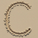 Sand type letter C