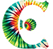 Tie-Dye type letter C