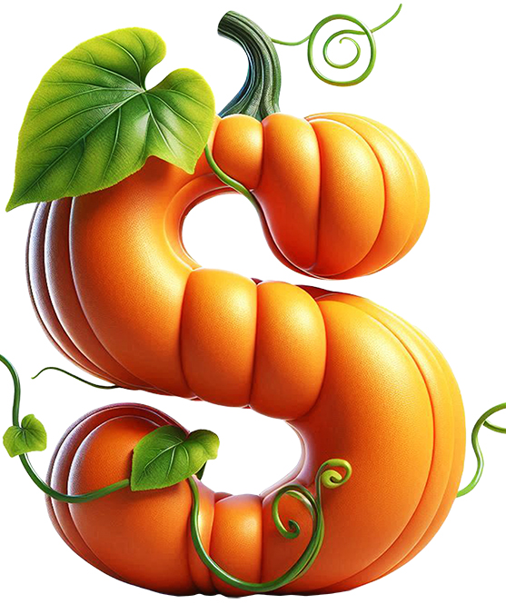 PUMPKIN LETTER S