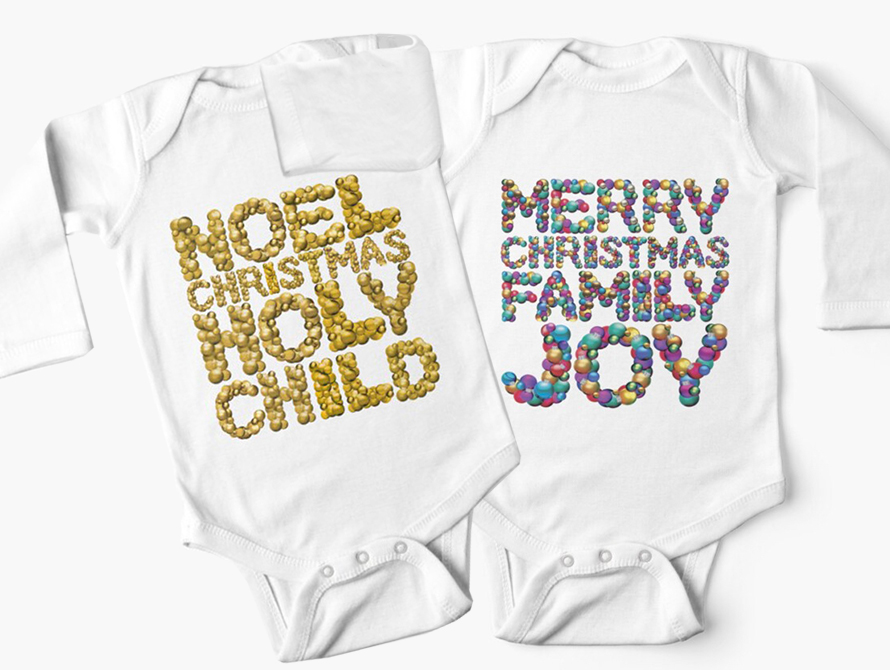 Christmas baby onesies