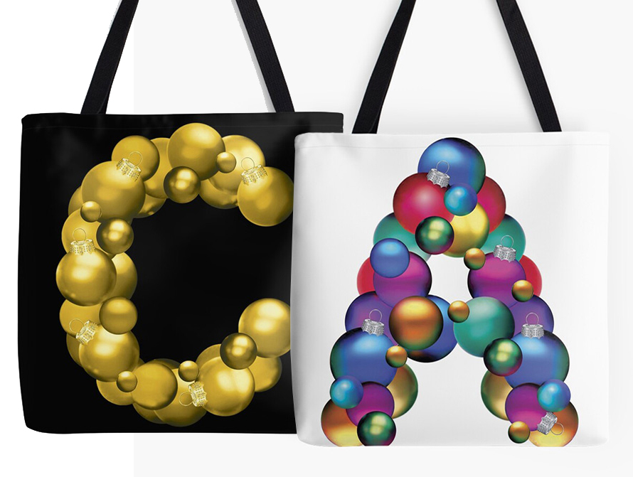 Christmas all-over print tote bags