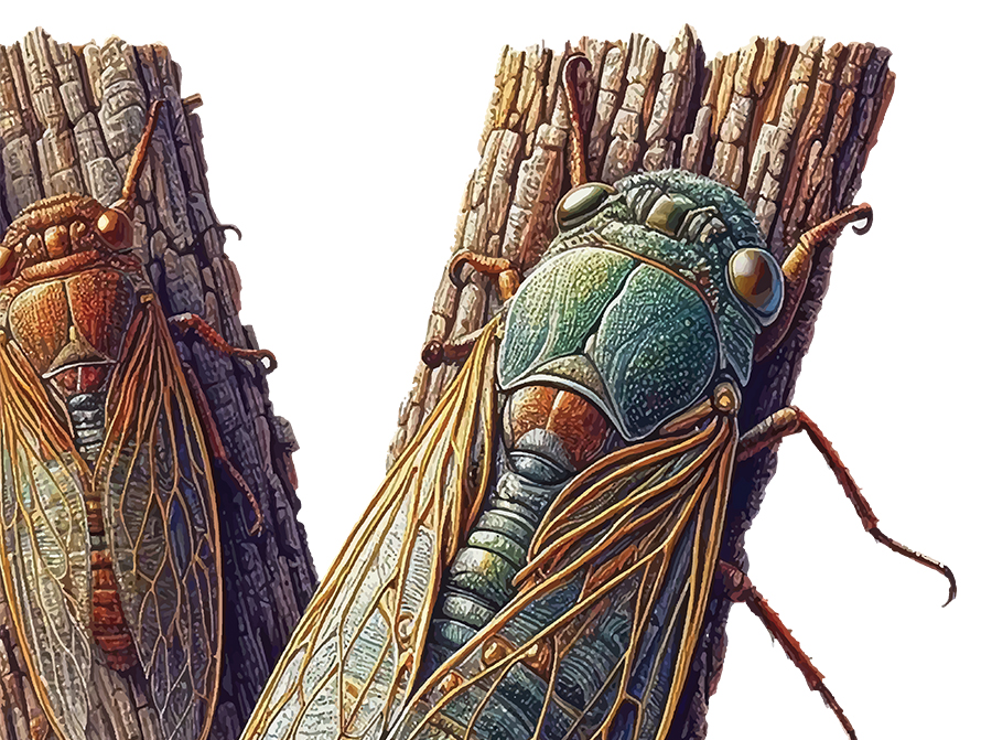 Cicada letter detail