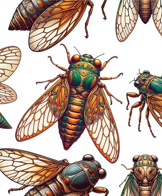 CICADA ALLOVER PATTERN