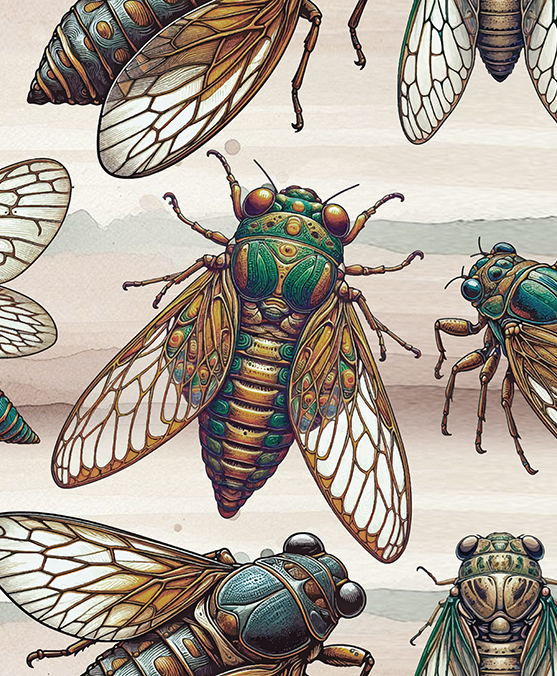 CICADA ALLOVER PATTERN