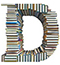 BOOKS letter D design