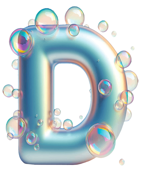 BUBBLES LETTER D