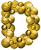 Gold Christmas letter D