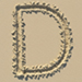 Sand type letter D