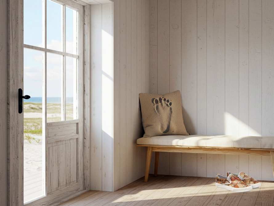 Beach house bench