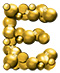 Gold Christmas letter E