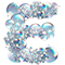 Letter E in Bubbles type design