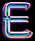 Neon type letter E