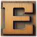 Wood type letter E