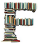 BOOKS letter F design