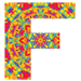 Kaleidoscope type letter F