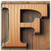 Wood type letter F