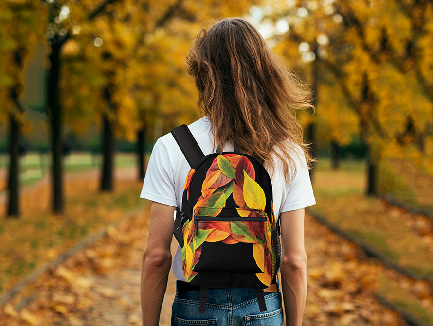 Fall letter backpacks