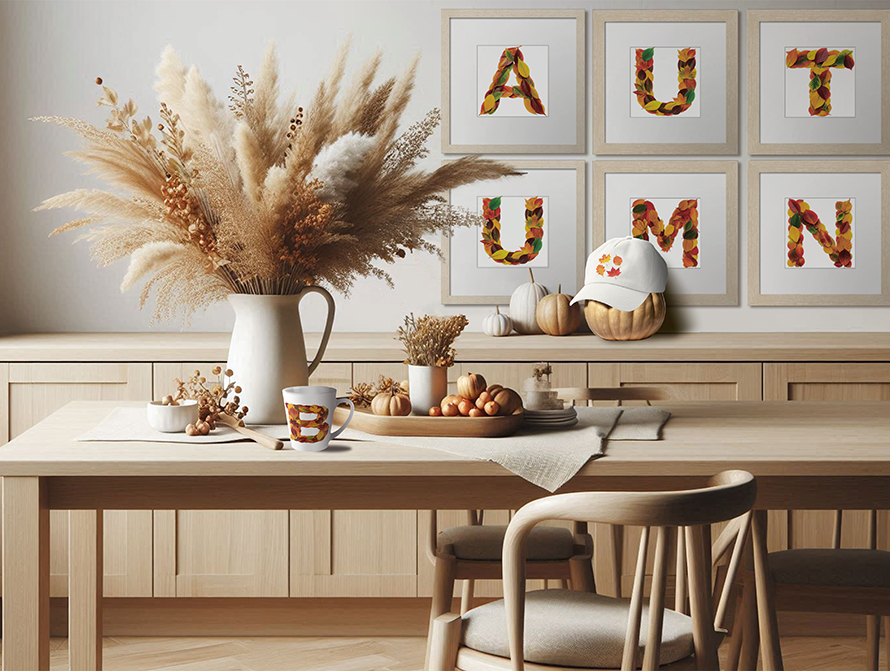 Fall letter kitchen decor