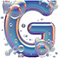 Letter G in Bubbles type design