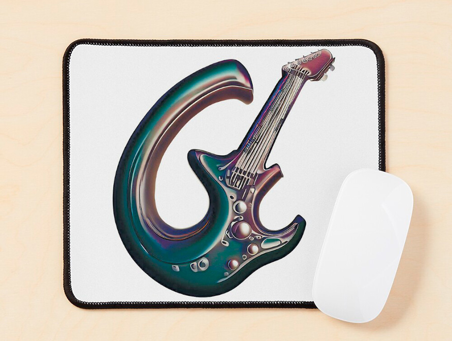 Guitar letter mousepad