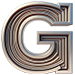 Metal type letter G