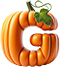 Pumpkins type letter G