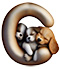 Puppies type letter G