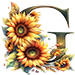 Sunflower type letter G