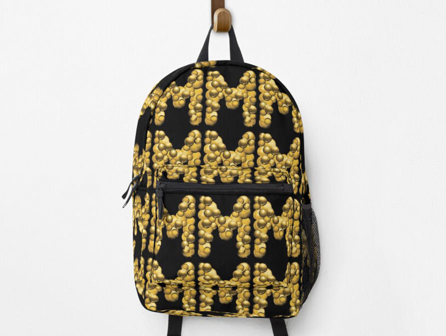 Gold Christmas backpack