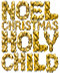 Gold Christmas words