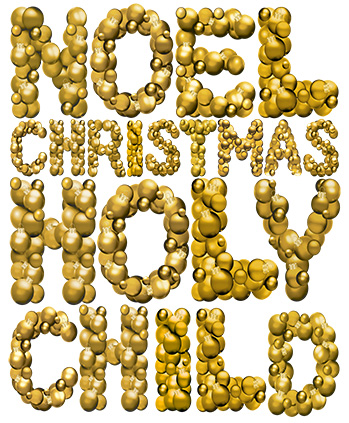 GOLD CHRISTMAS WORDS