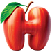 Apple type letter H