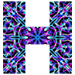Kaleidoscope type letter H